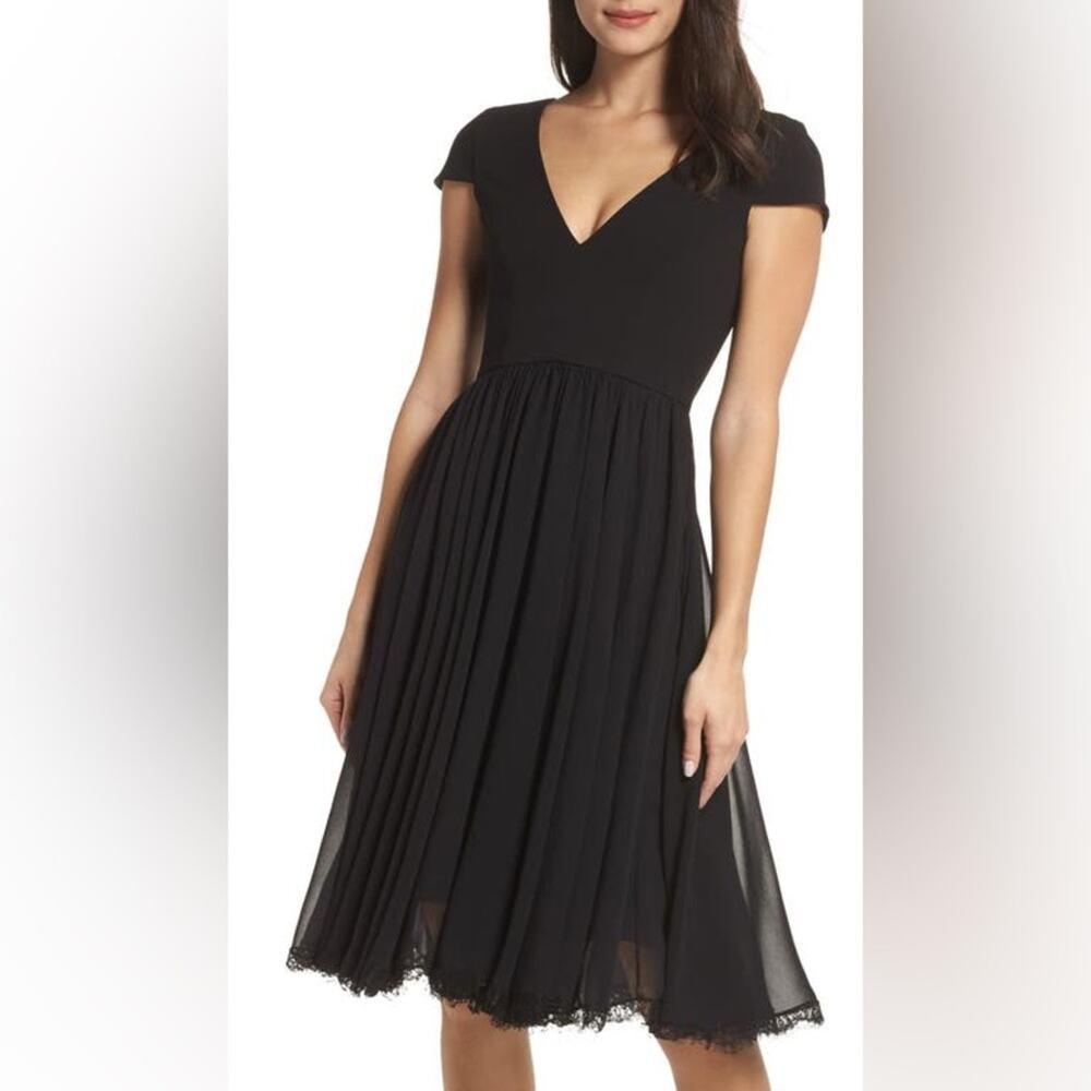 DRESS THE POPULATION Corey Chiffon Dress S